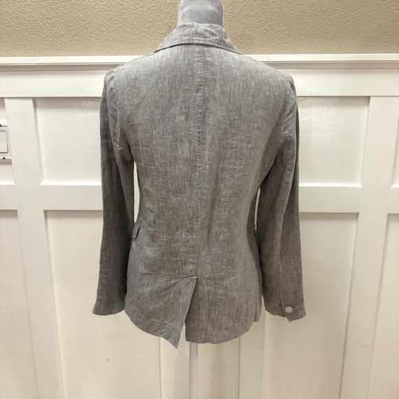 Muji 100% Linen Women Blazer Size:XS Single Breasted Gray Business casual - Picture 5 of 13